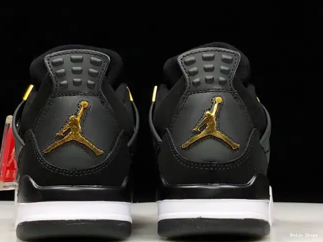 Bmlin Black Air Jordan 4 Gold-White Metallic Royalty 308497-032 0507